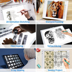 ELICE LED svetlobna A3 tabla z nastavljivo svetlostjo in barvami