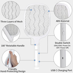 NIGHT CAT električni uničevalec insektov 3000 V z USB-C polnjenjem