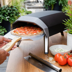 CHEF POMODORO 30 cm aluminijasta lopatica za pico z zložljivim lesenim ročajem