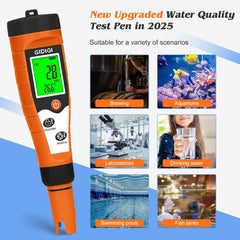 GIDIGI digitalni 7v1 tester vode pH/klor/sol/ORP/EC/TDS/temperatura