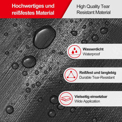 WOLTU okrogla solarna zaščitna ponjava za bazen z jekleno vrvjo in aluminijastimi sponkami - premer 420 cm