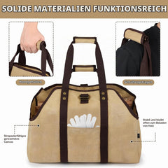 BONTHEE XXL torba za drva iz platna 58×28×45 cm