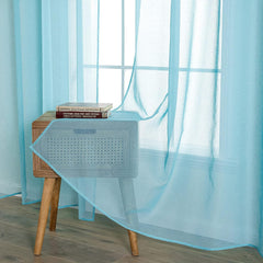 MIULEE polprosojne zavese z obročki – set 2, 140 × 145 cm