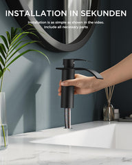 FORIOUS Kopalniška Armatura Z Vodopadnim Izlivom - 110 mm, Mat Črna