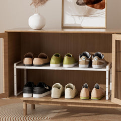 SANNO kovinska nastavljiva in zložljiva polica za omare - set 2 kosa