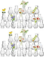 HEWORY set 38 mini steklenih vaz za dekoracijo