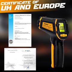 SOVARCATE infrardeči termometer od −50 °C do 600 °C