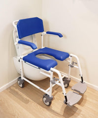 KMINA večnamenski toaletni in tuš stol za starejše na kolesih