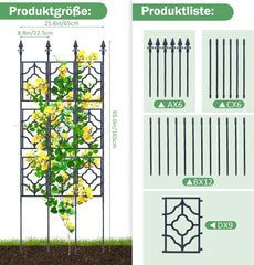 DEAUNBR kovinska opora za plezalke, rože in zelenjavo - 165 cm