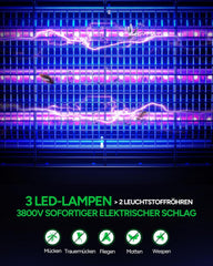 BUZBUG 3800 V električni uničevalec insektov z LED tehnologijo in 3 zamenljivimi žarnicami