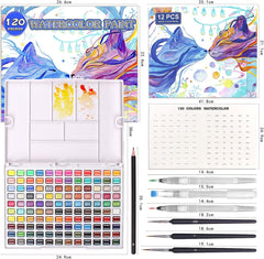 GUNSAMG 120 Profesionalni komplet akvarelnih barv