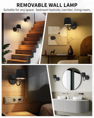 2x LUMINEXDESIGNS polnilna LED stenska luč z daljincem