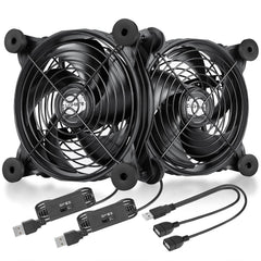 UPHERE 120 mm USB Ventilator za hlajenje elektronskih naprav - set 2 kosa