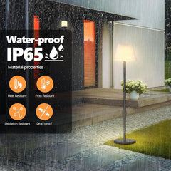 AMDELNE brežzžična zunanja RGB solarna talna svetilka z daljinskim upravljalnikom