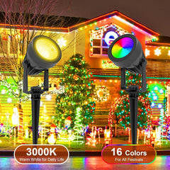 T-SUNUS komplet 6 zunanjih LED reflektorjev RGB z daljinskim upravljanjem