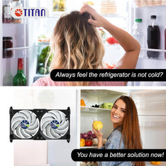 TITAN Hladilni Ventilator za Hladilnik z Integriranim Usmernikom