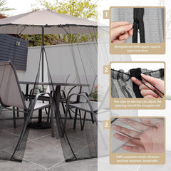 SEKEY nastavljiva mreža proti komarjem za senčnik 250–300 cm