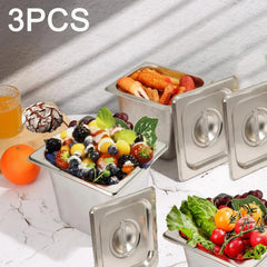 3x ORFCP gastronorm posode 1/6 s pokrovi 150 mm iz nerjavnega jekla