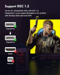 SILKLAND Display Port 1.4 Kabel 5 m – 8K UHD, 4K 144Hz, 2K 240Hz, HDR, G-Sync & FreeSync