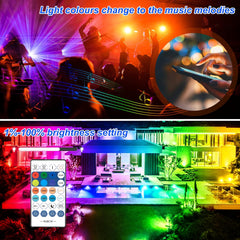 NATPOW Pametni LED RGB Reflektor z Daljinskim Upravljalnikom in Aplikacijo 1KOS