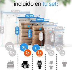 SILVERRACK set 9 vakuumskih vreč za oblačila M/L/XL