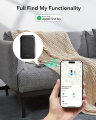 ESR MagSafe denarnica (HaloLock) z iskalnikom Geo in stojalom, združljiva z Find My - Črna