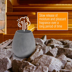 AMAZY savna jajce iz naravnega milnega kamna za infuzije z mentolovimi kristali in olji