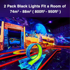 2x ONFORU UV LED reflektor z UV svetlobo, 50W