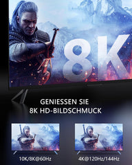 STOUCHI 2 m HDMI 2.1 kabel - ultra hitri 48 Gbps kabel za 8K/10K, 4K 120/144 Hz