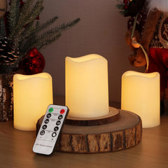 9x YUNSHENG LED sveča z daljincem - 7,5 x 10 cm