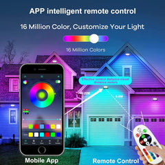 ELEGANTED komplet 2 RGB LED 100 W reflektorjev z Bluetooth upravljanjem