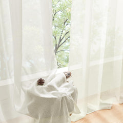 MRTREES 200 × 150cm Transparentna zavesa z rinkami
