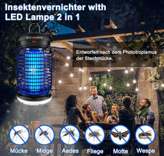 WUEAOA 4200 V električni uničevalec insektov z 3 m kablom in LED svetilko