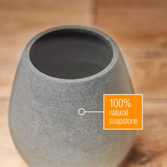 AMAZY savna jajce iz naravnega milnega kamna za infuzije z mentolovimi kristali in olji