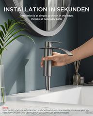 FORIOUS Kopalniška Armatura Z Vodopadnim Izlivom - brušen videz, 110 mm