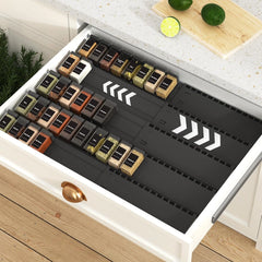 HOMHUT razširljiv organizator za začimbe 33–62 cm