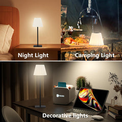 Prenosna LED namizna svetilka na baterije in dotik