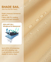 LOVE STORY trikotno vodoodporno senčilo - 4 × 4 × 4 m