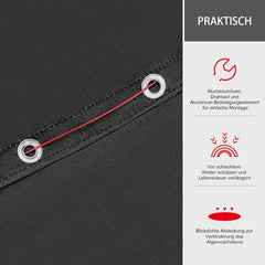 WOLTU okrogla solarna zaščitna ponjava za bazen z jekleno vrvjo in aluminijastimi sponkami - premer 420 cm