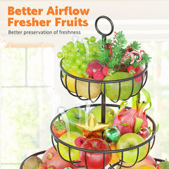 POUHENIER 5-nadstropna kovinska košara za sadje in zelenjavo