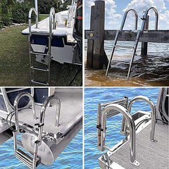 KAOLALI Zložljiva teleskopska lestev lestev za čolne, pomole in plavajoče ploščadi - nosilnost 200 kg