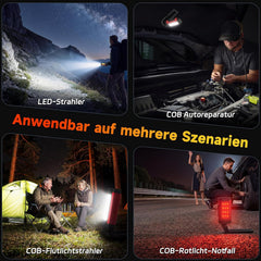 2x DAPHOMEU LED delovni svetilki COB z magnetnim podstavkom