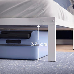 DREAMZIE kovinska postelja z letvenim dnom - 90 × 200 cm