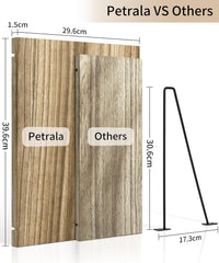 PETRALA Lesena stenska viseča polica z metalnimi nosilci