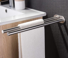 ZUNTO Dvojni Brisačni Nosilec iz Brušenega Nerjavnega Jekla