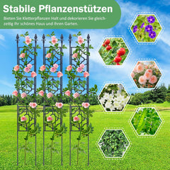 DEAUNBR kovinska opora za plezalke, rože in zelenjavo - 165 cm