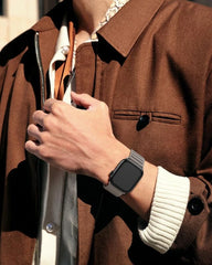 JIAMUS Magnetni mrežasti pašček za Apple Watch 38–49 mm