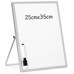 DOEWORKS dvostranska magnetna bela tabla s stojalom 25 × 35 cm