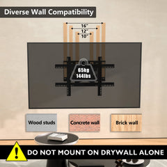 BONTEC stenski nosilec za TV 37–80” nosilec z dvojno roko - do 65 kg
