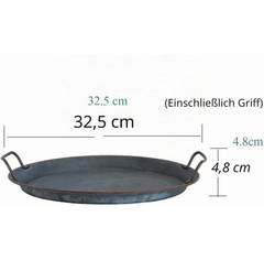 FUNLY MEE Rustikalen kovinski servirni pladenj - 30 cm